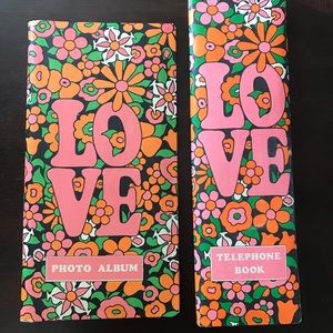 1960s vintage photo album and phone book
